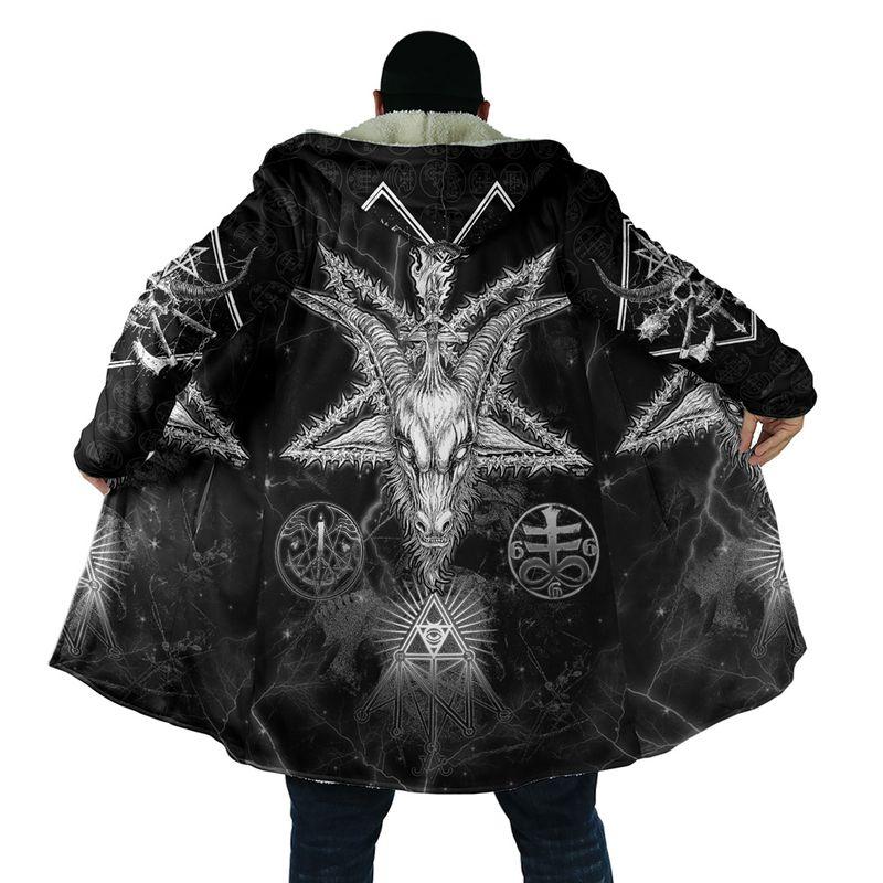 Satanic Tribal 3D All Over Printed Hooded Coat MP180304-Apparel-MP-Coat-S-Vibe Cosy™