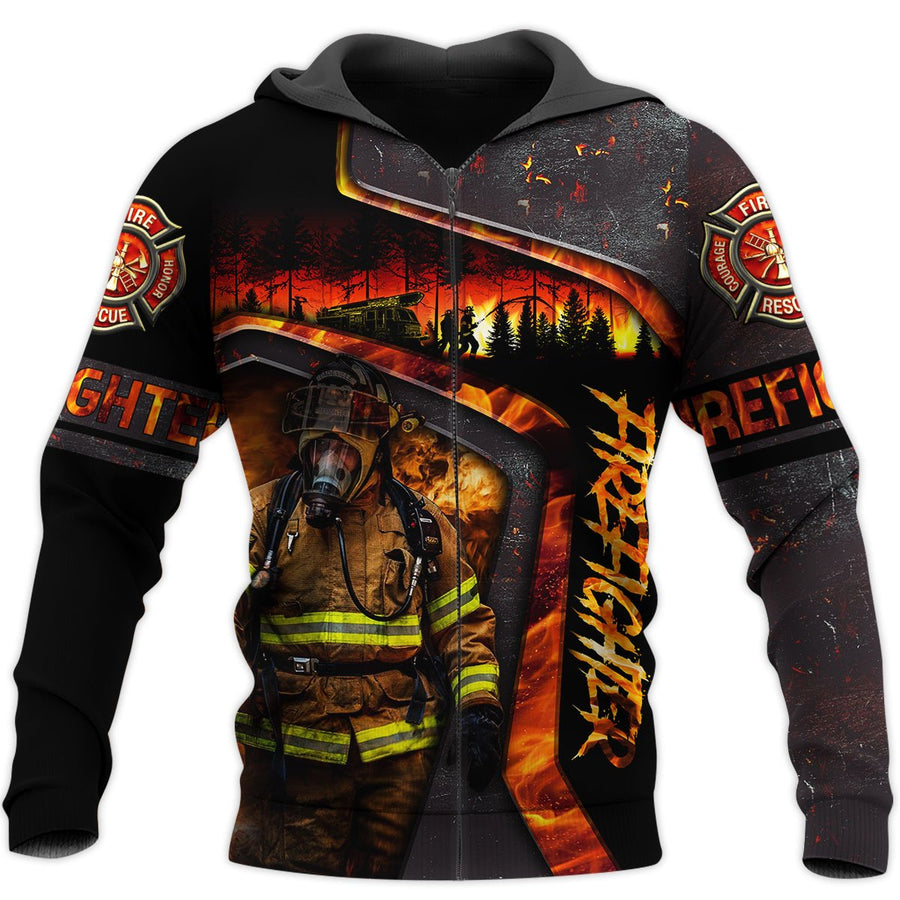 Limited Edition Brave Firefighter 3D All Over Printed Hoodie MP180307-MP-Hoodie-S-Vibe Cosy™