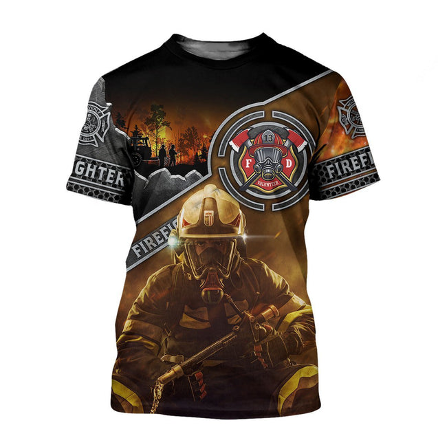 Brave Firefighter 3D All Over Printed Hoodie Shirt MP200304-MP-T-Shirt-S-Vibe Cosy™