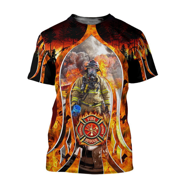 Brave Firefighter 3D All Over Printed Hoodie Shirt MP200306-MP-T-Shirt-S-Vibe Cosy™