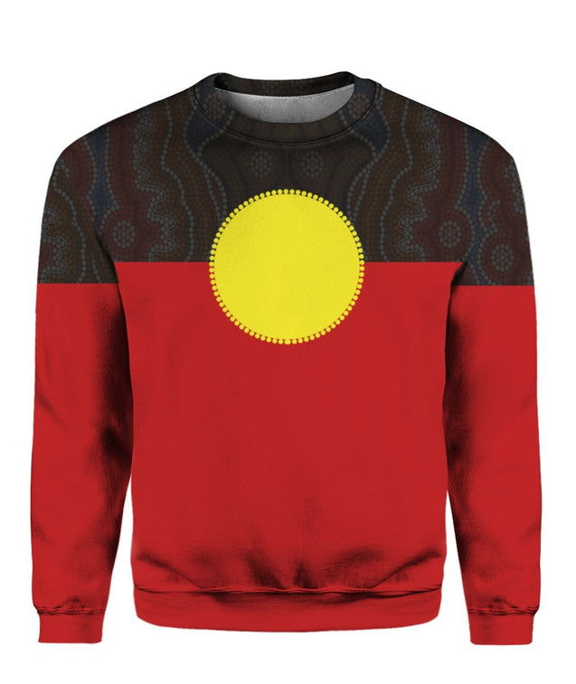 Australia Aboriginal Flag 3D All Over Printed Hoodie Shirts MP628-Apparel-MP-Sweatshirts-S-Vibe Cosy™