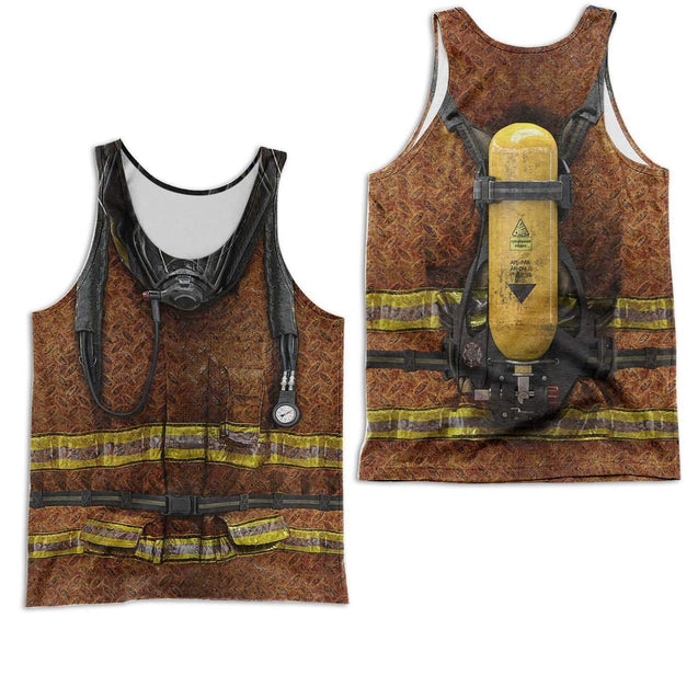 FIRE FIGHTER 3D ALL OVER PRINTED SHIRTS MP790-Apparel-MP-Tanktop-S-Vibe Cosy™