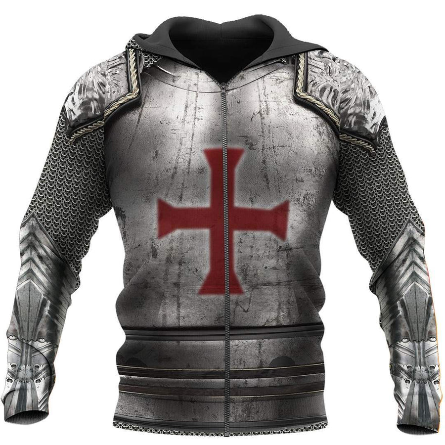 Knight Templar 3D All Over Printed Hoodie Chainmail MP825-Apparel-MP-Hoodie-S-Vibe Cosy™