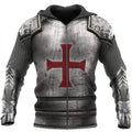 Knight Templar 3D All Over Printed Hoodie Chainmail MP825-Apparel-MP-zip-up hoodie-S-Vibe Cosy™