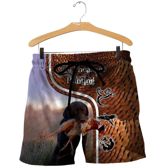 PHEASANT HUNTING 3D ALL OVER PRINTED SHIRTS MP913-Apparel-MP-Shorts-S-Vibe Cosy™