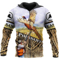 Pheasant hunting 3D printed shirts-Apparel-TT-Zipped Hoodie-S-Vibe Cosy™