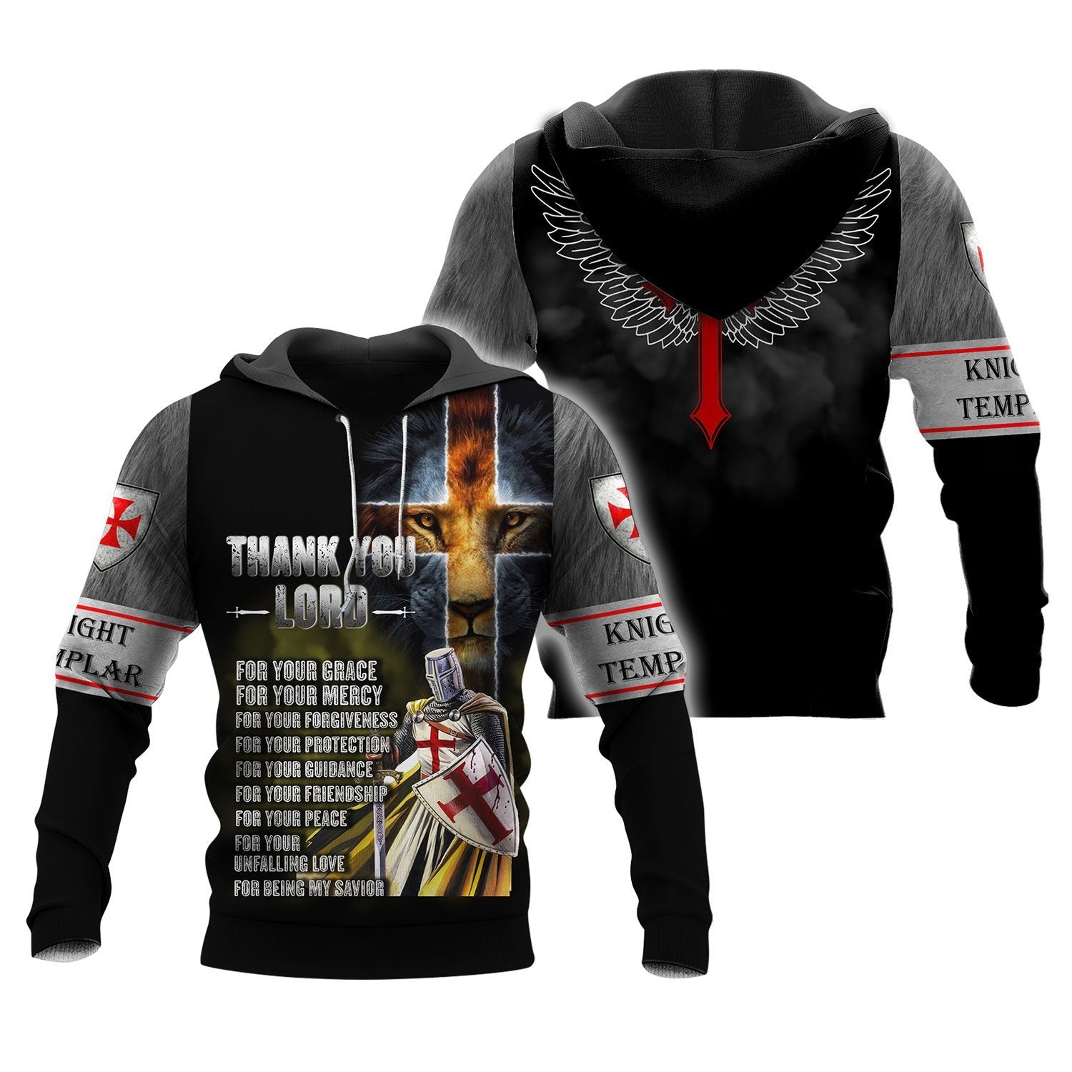BRAVE KNIGHT TEMPLAR 3D ALL OVER PRINTED SHIRTS MP921 - Amaze Style™-Apparel