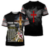 BRAVE KNIGHT TEMPLAR 3D ALL OVER PRINTED SHIRTS MP921 - Amaze Style™-Apparel