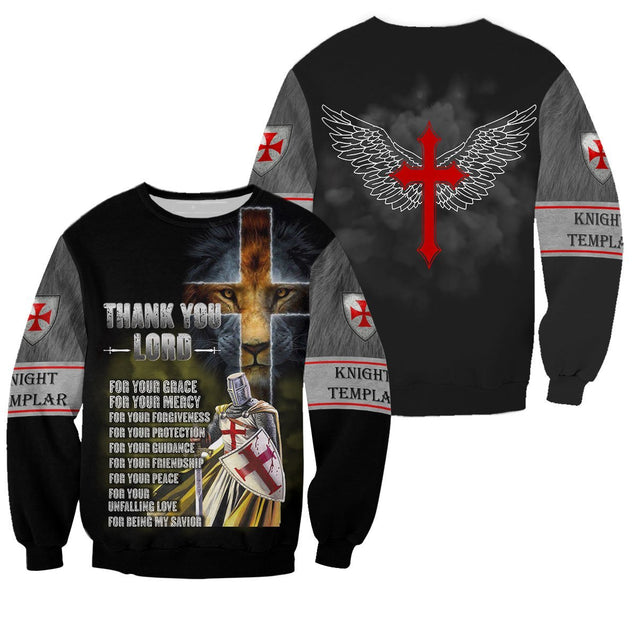 BRAVE KNIGHT TEMPLAR 3D ALL OVER PRINTED SHIRTS MP921 - Amaze Style™-Apparel