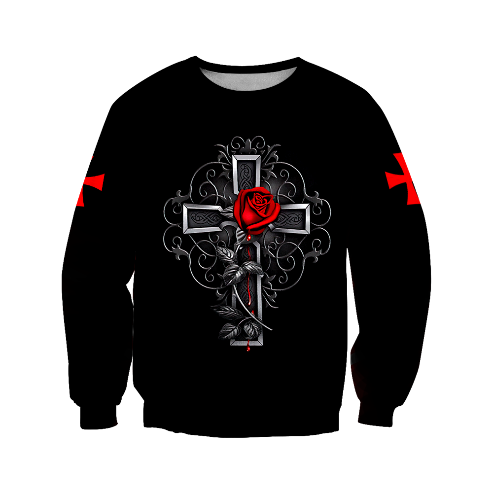 Knight Templar 3D All Over Printed Shirts MP925-Apparel-MP-Sweatshirt-S-Vibe Cosy™