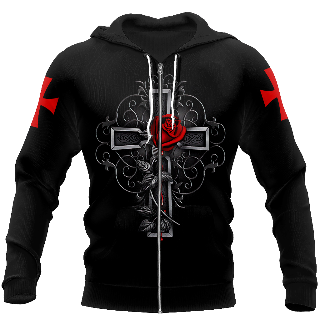 Knight Templar 3D All Over Printed Shirts MP925-Apparel-MP-Zip-up Hoodie-S-Vibe Cosy™
