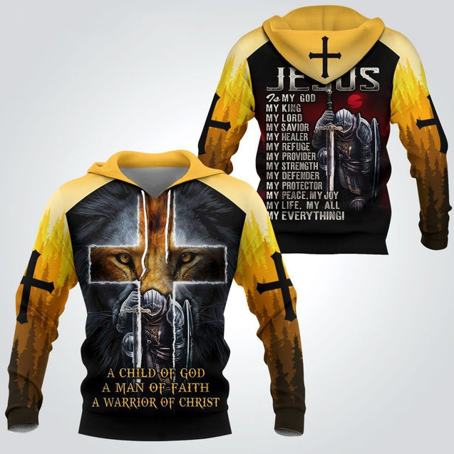 Knight God Jesus 3D All Over Printed Shirt Hoodie For Men And Women MP933 - Amaze Style™-Apparel