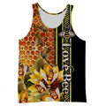 Beautiful Bee Art 3D All Over Printed Shirts For Men And Women MP947-Apparel-MP-Tank Top-S-Vibe Cosy™