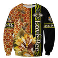 Beautiful Bee Art 3D All Over Printed Shirts For Men And Women MP947-Apparel-MP-Sweatshirts-S-Vibe Cosy™