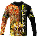 Beautiful Bee Art 3D All Over Printed Shirts For Men And Women MP947-Apparel-MP-Zipped Hoodie-S-Vibe Cosy™