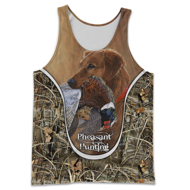 Pheasant Hunting 3D All Over Printed Shirts Hoodie For Men And Women MP987-Apparel-MP-Tank Top-S-Vibe Cosy™