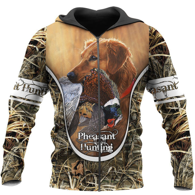 Pheasant Hunting 3D All Over Printed Shirts Hoodie For Men And Women MP987-Apparel-MP-Zipped Hoodie-S-Vibe Cosy™