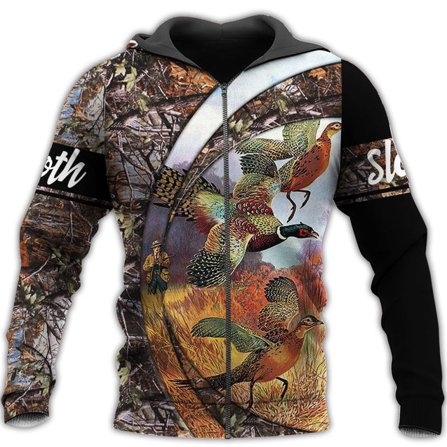 Pheasant Hunting 3D All Over Printed Shirts Hoodie For Men And Women MP989-Apparel-MP-Zipped Hoodie-S-Vibe Cosy™