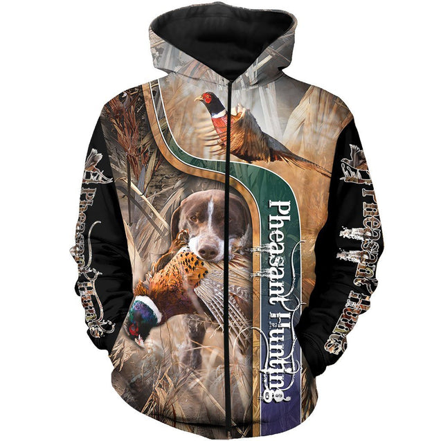 Pheasant Hunting 3D All Over Printed Shirts Hoodie For Men And Women MP992-Apparel-MP-Zipped Hoodie-S-Vibe Cosy™