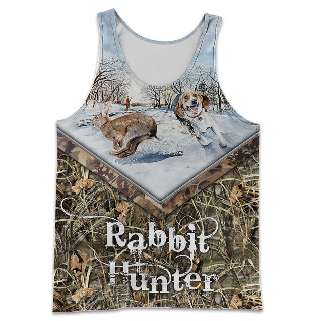 Rabbit Beagle Hunting 3D All Over Printed Shirts Hoodie MP995-Apparel-MP-Tank Top-S-Vibe Cosy™