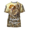 Rabbit Beagle Hunting 3D All Over Printed Shirts Hoodie MP996-Apparel-MP-T-Shirt-S-Vibe Cosy™