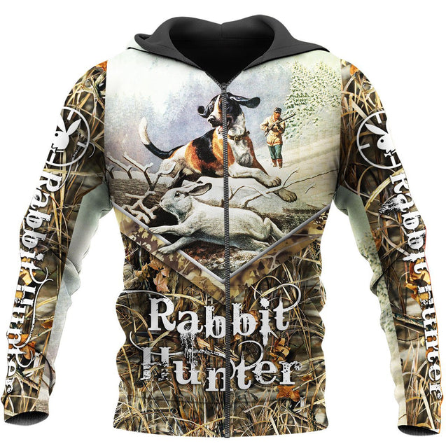 Rabbit Beagle Hunting 3D All Over Printed Shirts Hoodie MP997-Apparel-MP-Zipped Hoodie-S-Vibe Cosy™