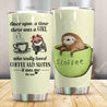 Love Coffee and Sloth Tumbler Cup Premium MPT8-Tumbler-MP-Vibe Cosy™