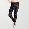 All Over Print Black Backgroud Mushroom-Apparel-NTH-Legging-S-Vibe Cosy™