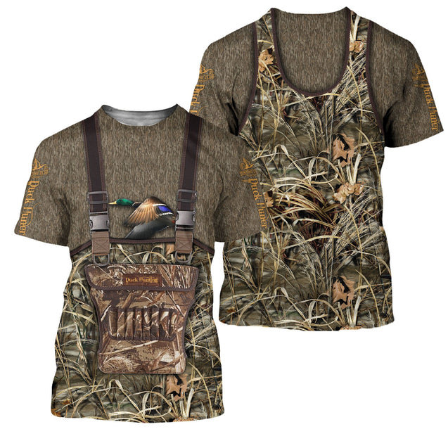 Mallard Duck Hunting 3D All Over Printed Shirts for Men and Women TT081103-Apparel-TT-T-Shirt-S-Vibe Cosy™