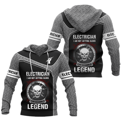 Premium 3D Printed Skull Electrician Shirts MEI