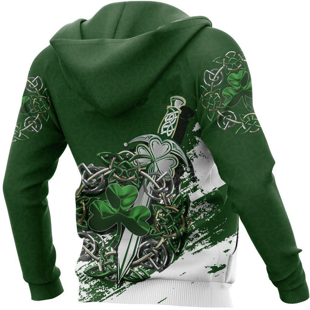 Celtic Shamrock & Sword Pullover Hoodie A7-Apparel-HD09-Hoodie-S-Vibe Cosy™
