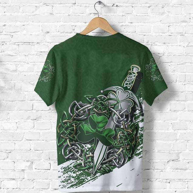 Celtic Shamrock & Sword Pullover Hoodie A7-Apparel-HD09-Hoodie-S-Vibe Cosy™