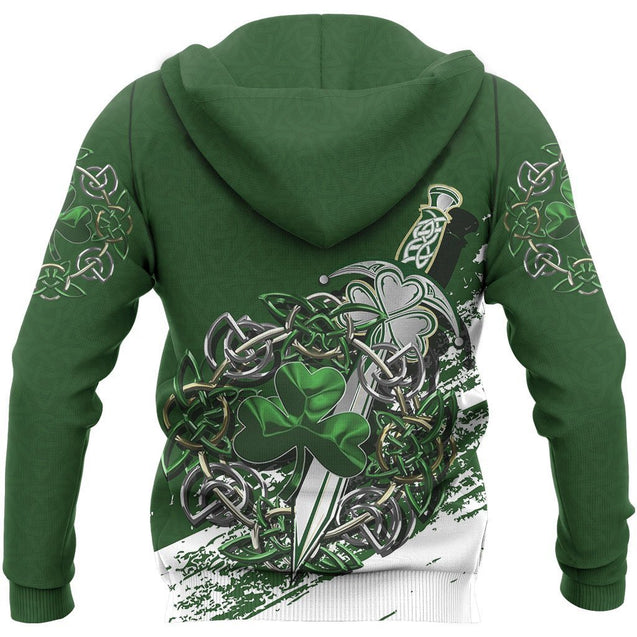 Celtic Shamrock & Sword Pullover Hoodie A7-Apparel-HD09-Hoodie-S-Vibe Cosy™