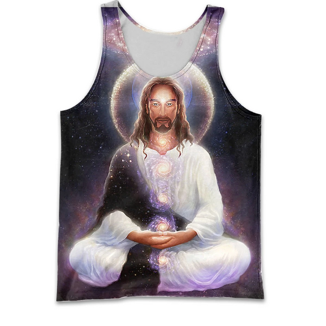 Jesus Menditation 3D All Over Printed Unisex Hoodie