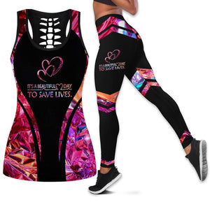 Nurse Healthcare Workers Beautiful Day To Save Lives Combo Tank + Legging TA062210-Apparel-TA-S-S-Vibe Cosy™