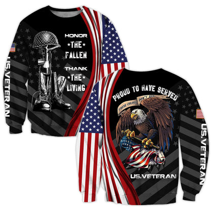 Honor The Fallen Thank The Living 3D All Over Printed Shirts For Men and Women Pi17092002