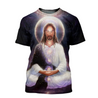 Jesus Menditation 3D All Over Printed Unisex Hoodie