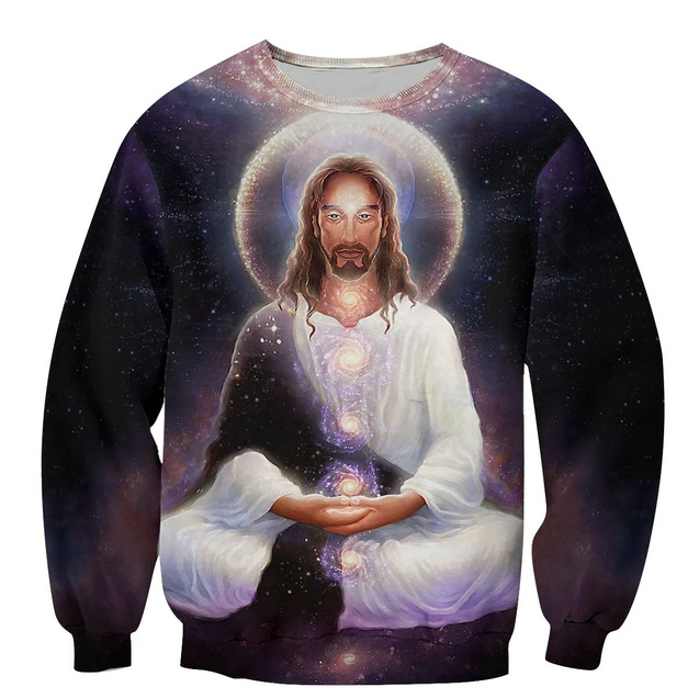 Jesus Menditation 3D All Over Printed Unisex Hoodie