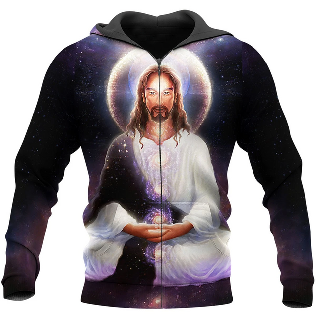 Jesus Menditation 3D All Over Printed Unisex Hoodie