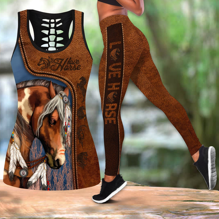 Love Horse Combo Tank + Legging TR210403-Apparel-TA-S-S-Vibe Cosy™