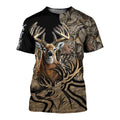 Camo Caribou Deer Hunting Hoodie T-Shirt Sweatshirt NM-Apparel-NM-T-Shirt-S-Vibe Cosy™