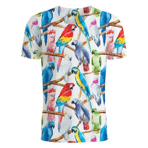 3D AOP Parrots Shirt-Apparel-6teenth World-T-Shirt-S-Vibe Cosy™