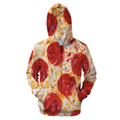 3D All Over Print Pizza Shirt-Apparel-6teenth World-Zip-Up Hoodie-S-Vibe Cosy™