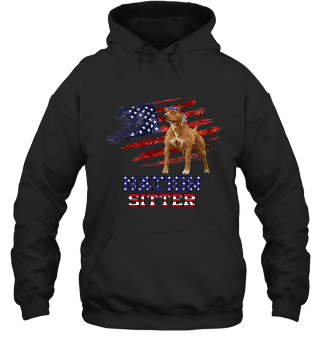 Nation Sitter Pitbull Pi261203-Apparel-Amsbk-Hoodie-Black-S-Vibe Cosy™