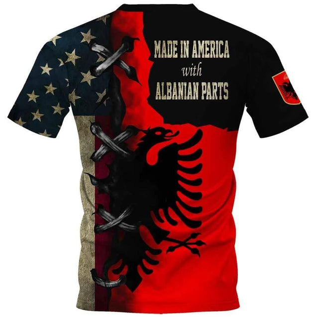 Flag of the USA and Albanian parts all over shirts for men and women HC16001-Apparel-Huyencass-Hoodie-S-Vibe Cosy™