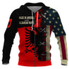 Flag of the USA and Albanian parts all over shirts for men and women HC16001-Apparel-Huyencass-Zipped Hoodie-S-Vibe Cosy™