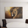 Awesome lion and God Poster Horizontal