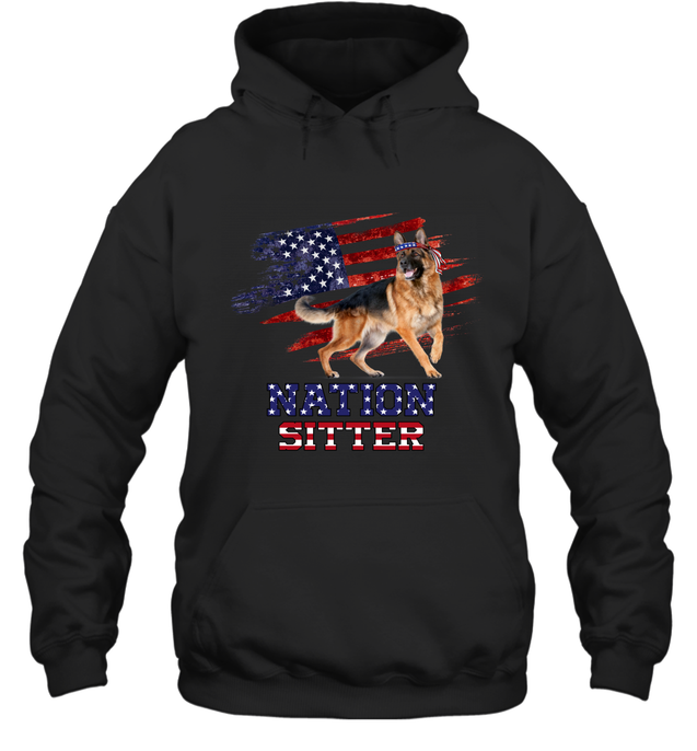 Nation Sitter German Shepherd Pi261204-Apparel-Amsbk-Hoodie-Black-S-Vibe Cosy™