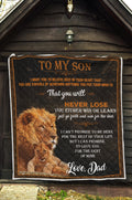 Lion Dad's Love 3D Full Printing Soft and Warm Quilt