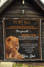 Lion Dad's Love 3D Full Printing Soft and Warm Quilt